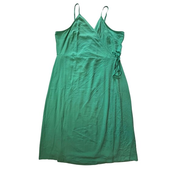 NWT Nine West Wrap Dress Teal Mint Green Midi Spaghetti Straps V-Neck Tie XXL‎ - Picture 15 of 16